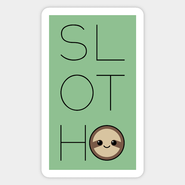 SLOTH Magnet by SlothgirlArt